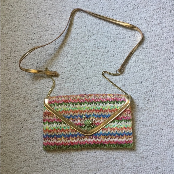 Nine West multi color straw clutch - Picture 5 of 9